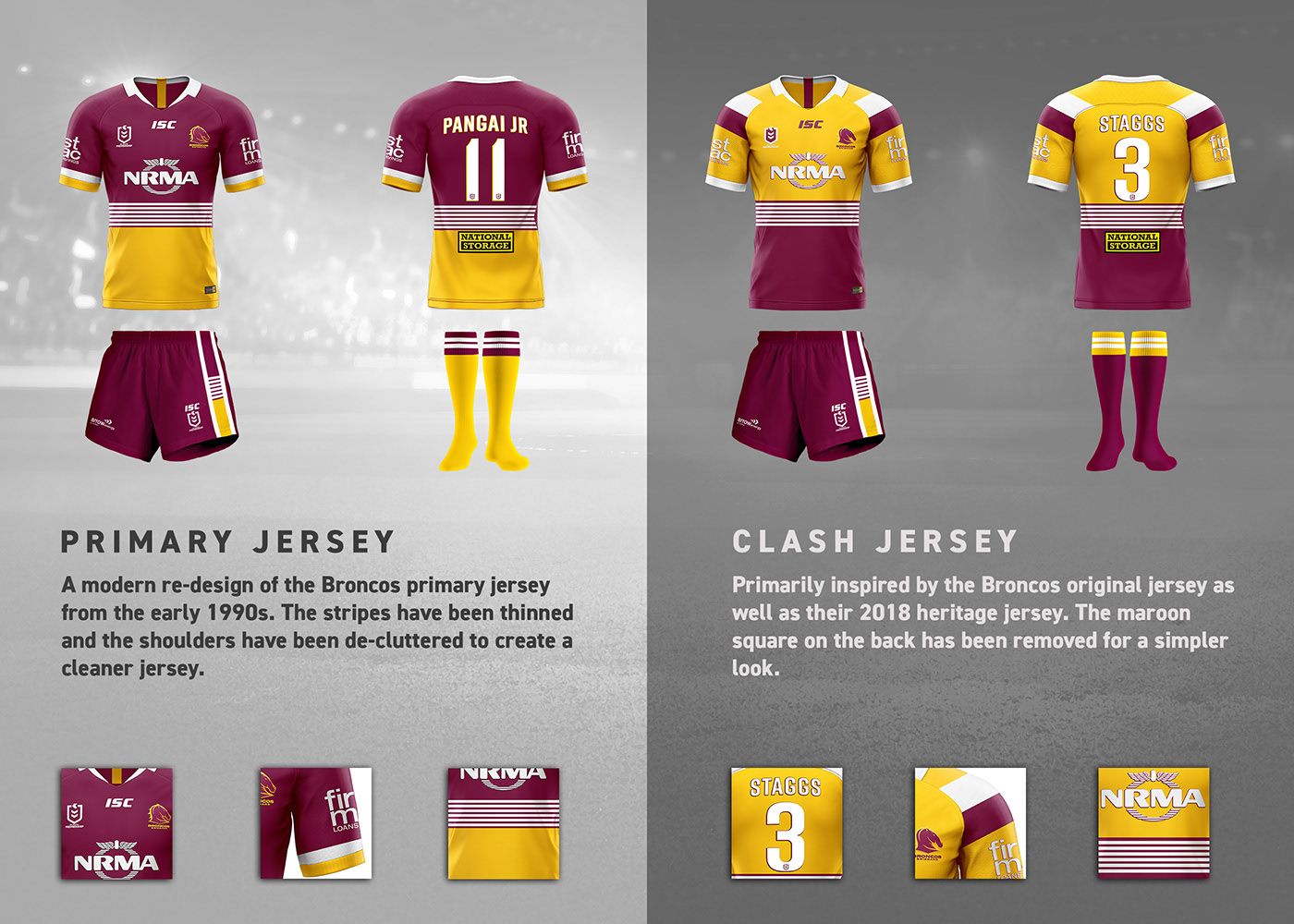 New Brisbane Broncos Away Jersey 2016- National Storage Sponsor Broncos Home  Kit 2016