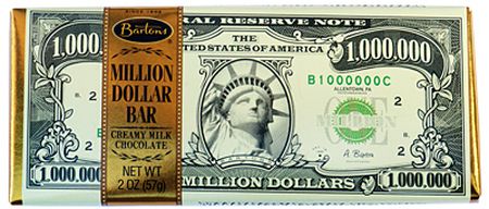 23965 bartons million dollar milk chocolate bar 2 oz  219311547355173