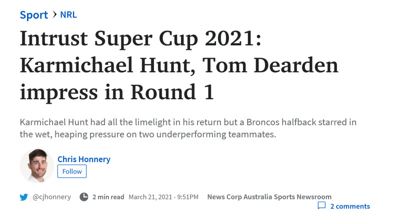 HScreenshot 2021 03 22 Broncos youngster steals show in Hunt comeback