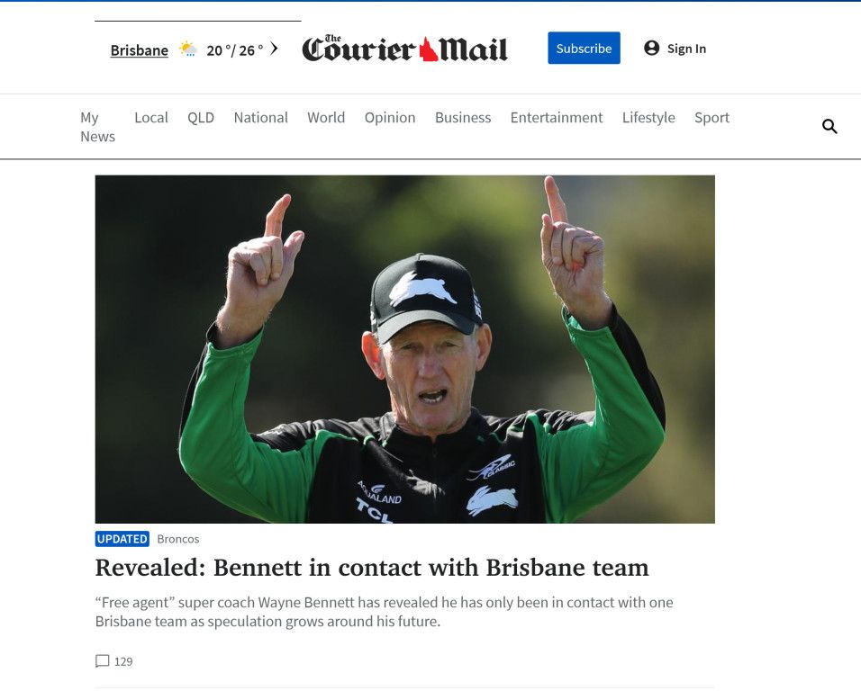 HScreenshot 2021 04 07 The Courier Mail Breaking News Headlines for Brisbane and Queensland Co