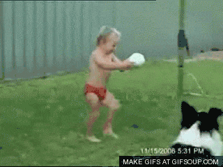 Kid kicking ball