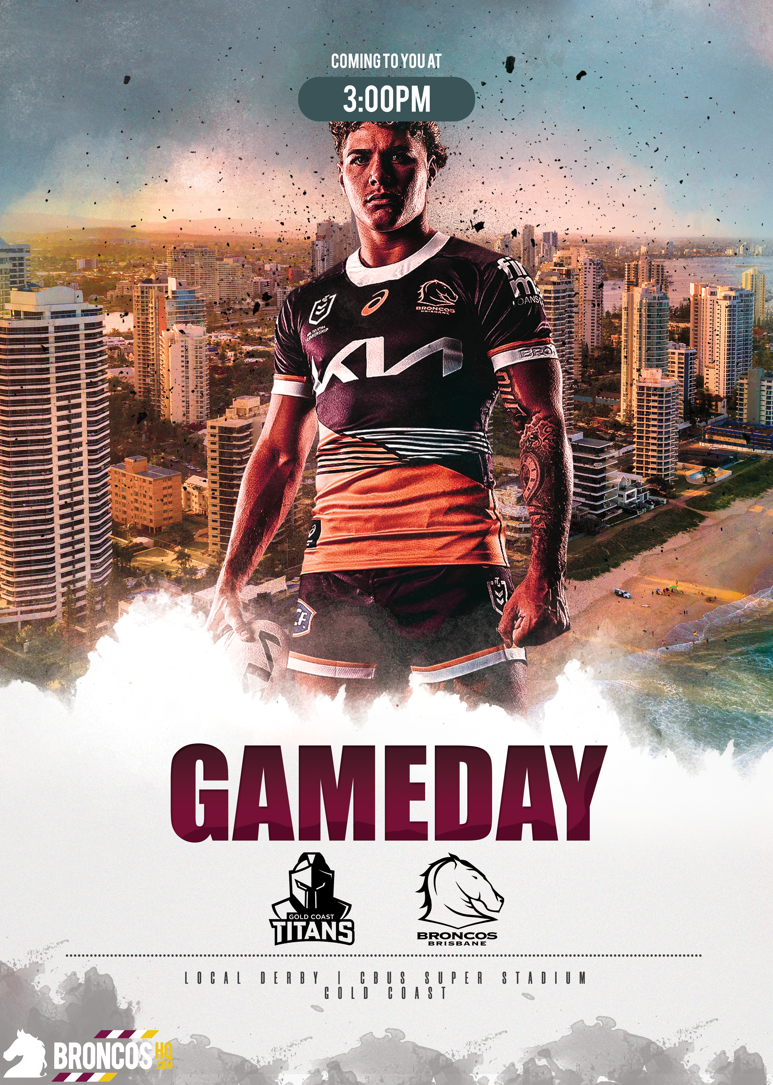 NRL2024BHQGamedayPoster