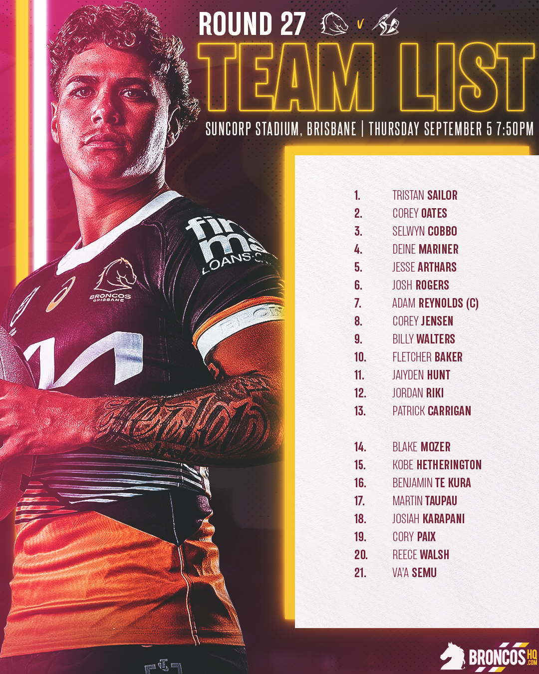 NRL2024BHQTeamListRound27