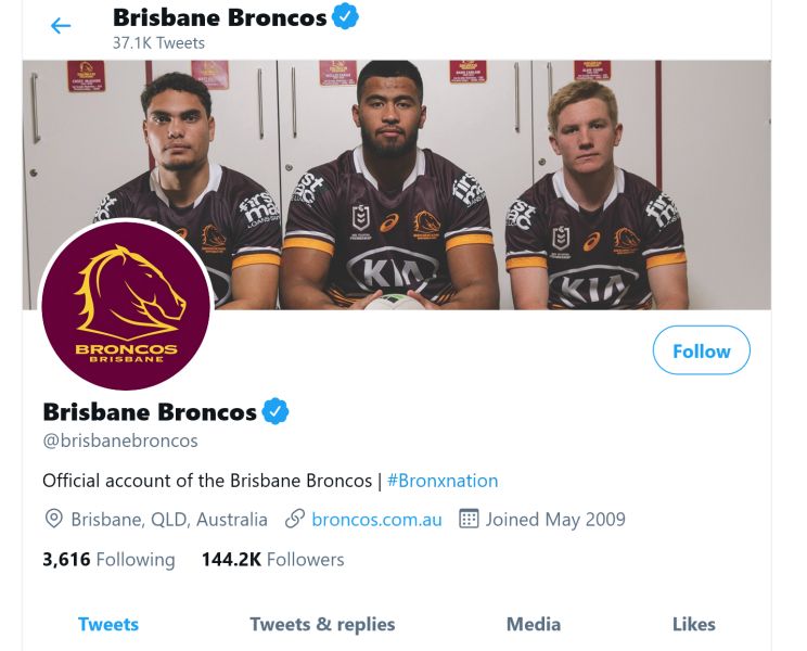 ScreenScreenshot 2021 05 05 at 19 50 08 Brisbane Broncos  brisbanebroncos Twitter
