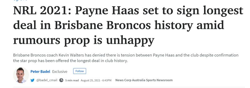 ScreenScreenshot 2021 08 28 at 11 32 57 Unhappy Walters slams Haas whisper as new deal looms