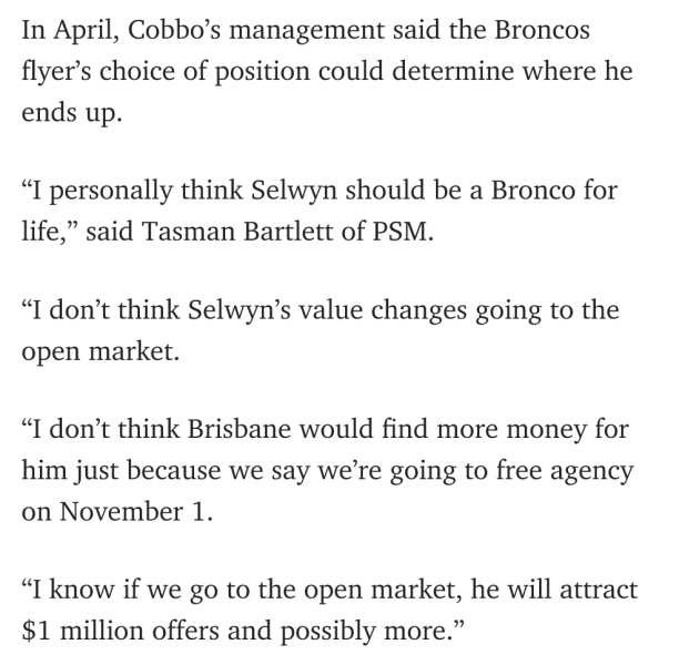 ScreenScreenshot 2024 09 18 at 08 11 10 Worth 1 mil Cobbo to test open market as Broncos pl