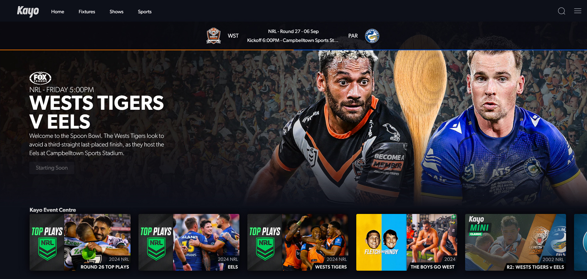 Screenshot 2024 09 04 at 11 14 22 Watch Wests Tigers v Eels Live Kayo Sports