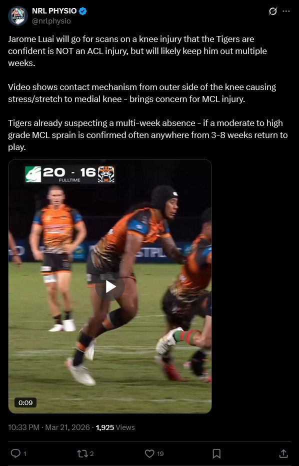 Screenshot 2026-03-21 at 23-39-58 (17) NRL PHYSIO on X Jarome Luai will go for scans on a knee...png