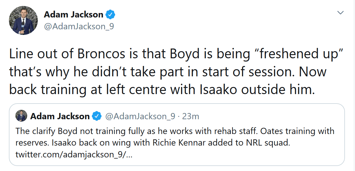 Screenshot 2020 06 30 Adam Jackson on Twitter Line out of Broncos is that Boyd is being fresh