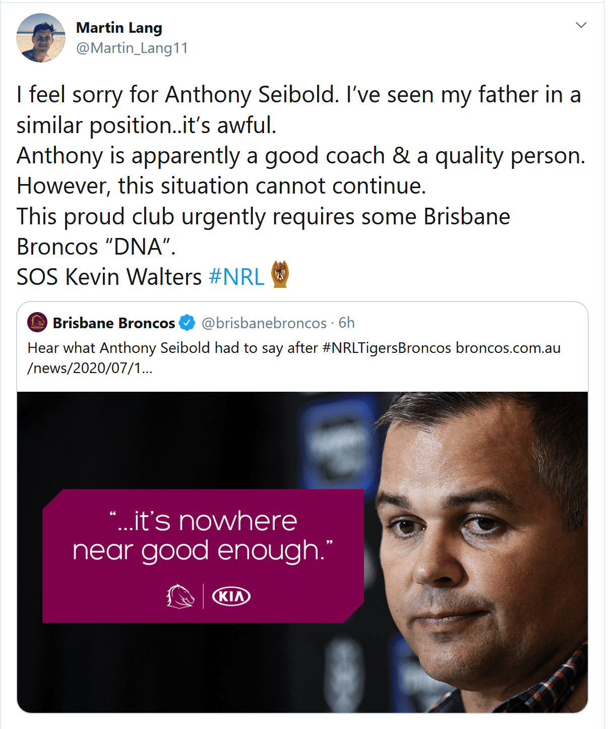 Screenshot 2020 07 18 Martin Lang on Twitter I feel sorry for Anthony Seibold Ive seen my fat