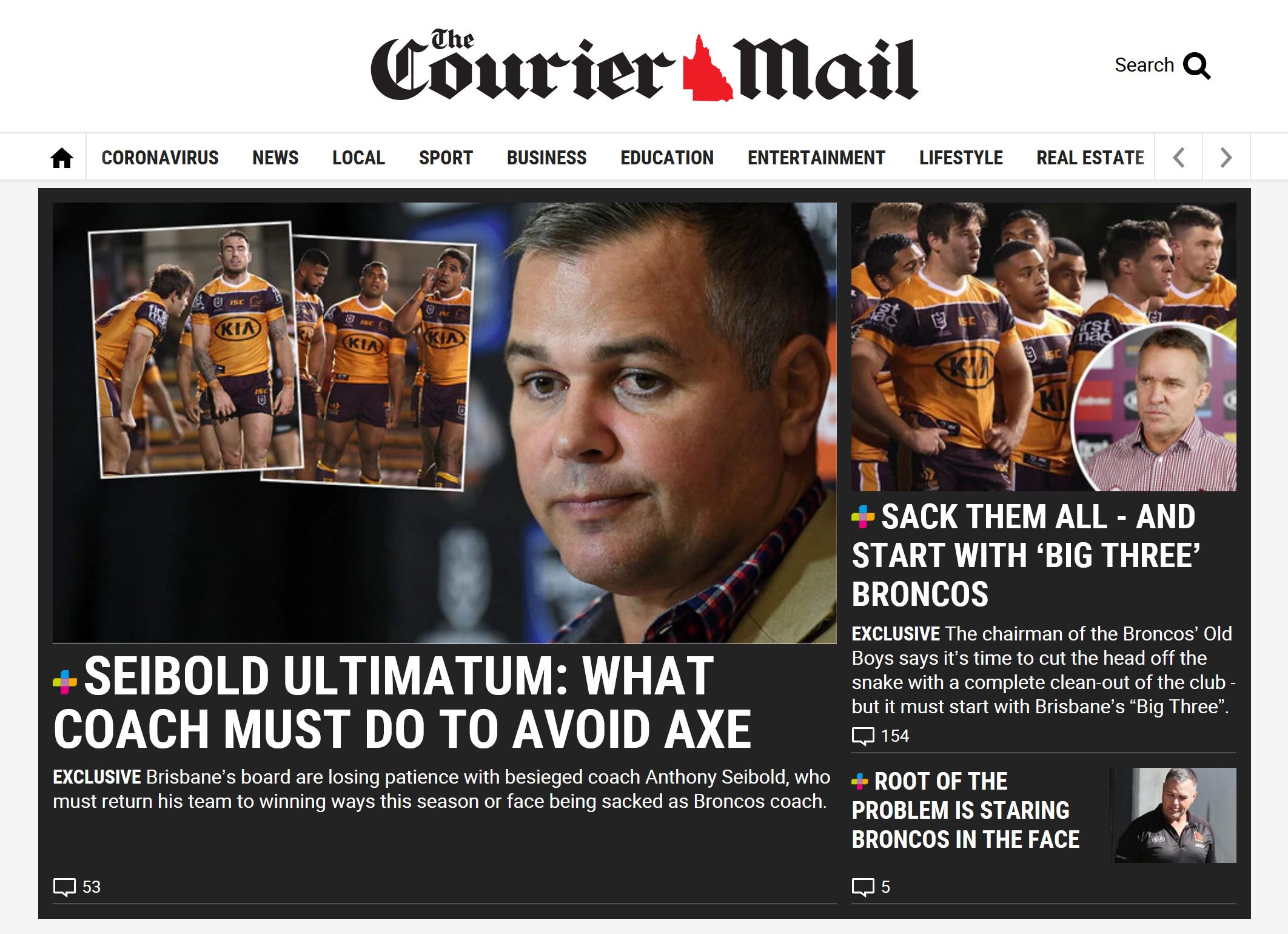 Screenshot 2020 07 19 The Courier Mail Breaking News Headlines for Brisbane and Queensland Cou