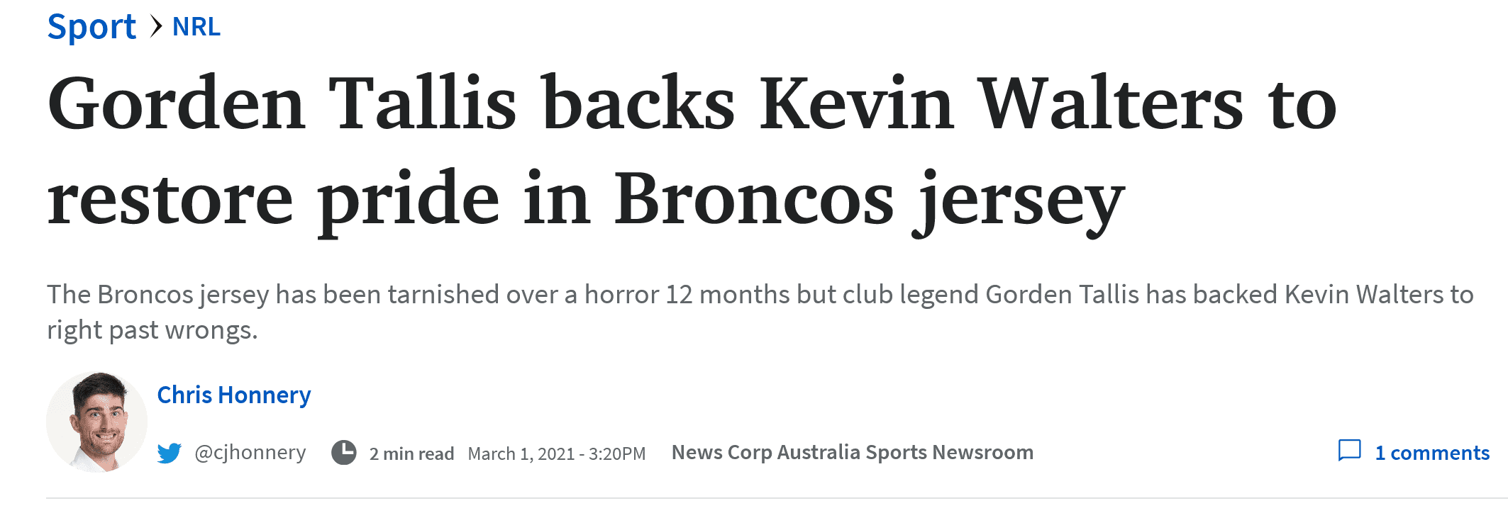 Screenshot 2021 03 01 Kev will restore pride in tarnished Broncos jersey