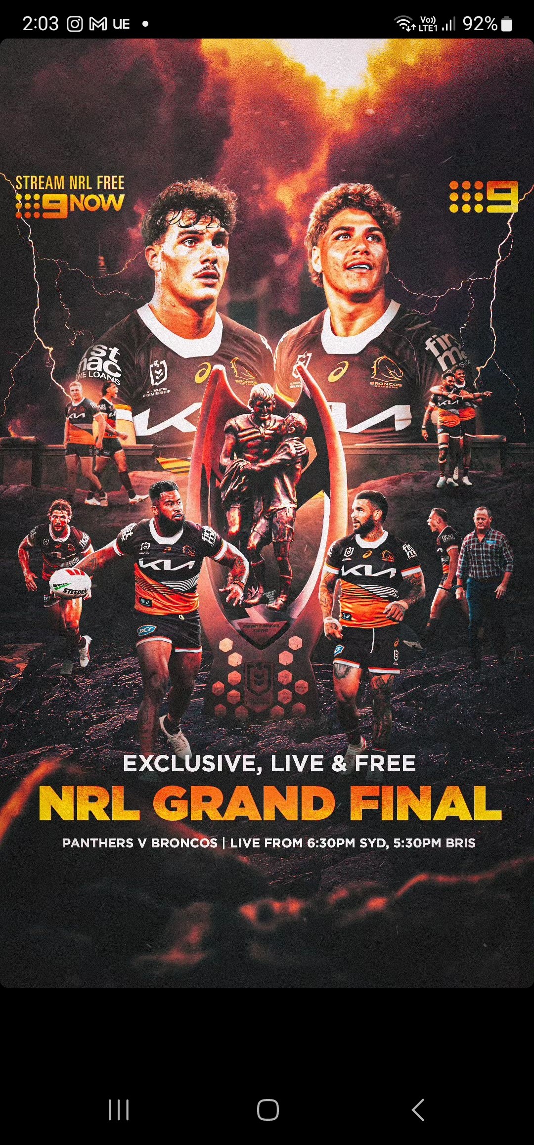 GRAND FINAL DAY - 2023 NRL Grand Final Day