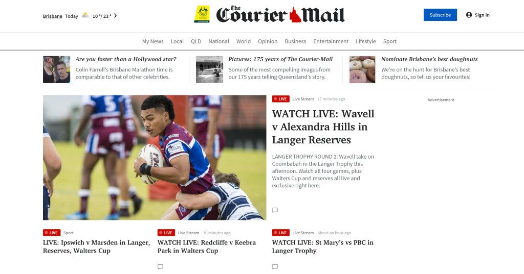 The Courier Mail Breaking News Headlines for Brisbane and Queensland Courier Mail
